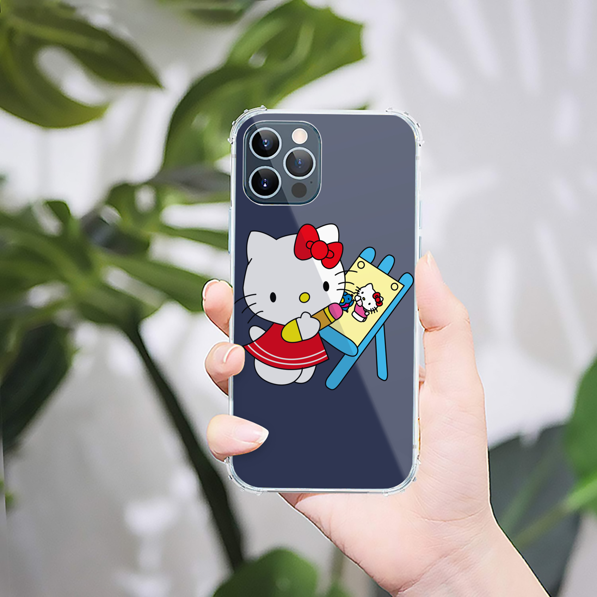 （画像用） Hello Kitty ハローキティ 【iPhone 12シリーズ対応】透明スマホケース（クリアソフトケース）